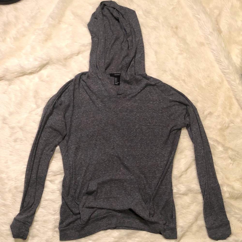 super lightweight dark gray hoodie